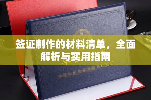 宕昌签证制作的材料清单，全面解析与实用指南